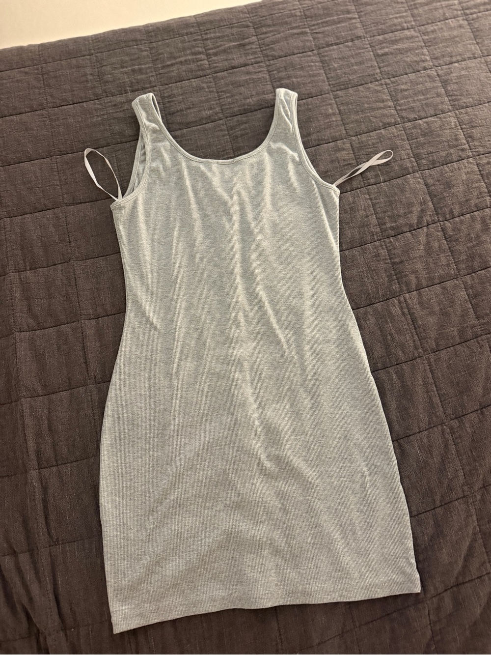 superdown Light Gray Ribbed Button-Up Tank - Picture 5 of 5